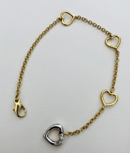 Gold Armband 750 GG 0,08 ct Brill.
